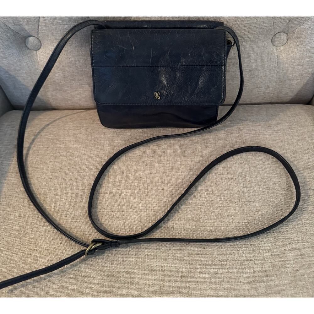 HOBO Brand Bag Jill Wallet BagGenuine Leather Blue Navy